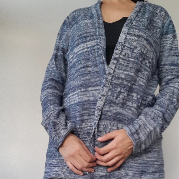 Eddie Bauer Cotton Open Knit & Close Knit Cardigan - Picture 1 of 16